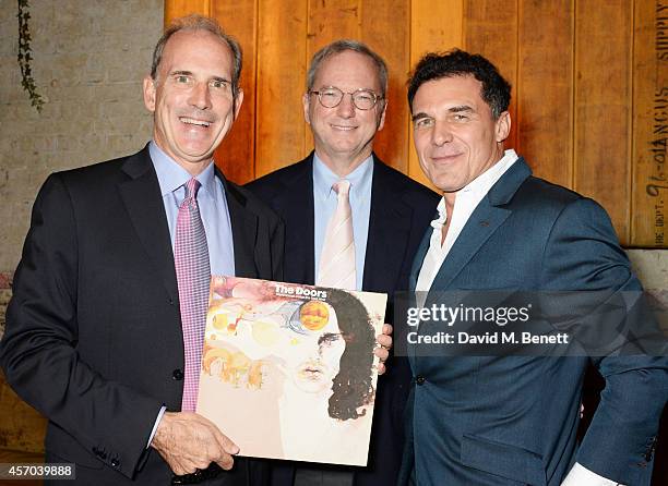Jonathan Rosenberg, Eric Schmidt and Andre Balazs attend the book launch party for "How Google Works" by Eric Schmidt and Jonathan Rosenberg, hosted...