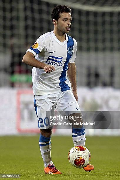 Bruno Gama of FC Dnipro Dnipropetrovsk in action during the Uefa Europa League Group E match between ACF Fiorentina and FC Dnipro Dnipropetrovsk at...
