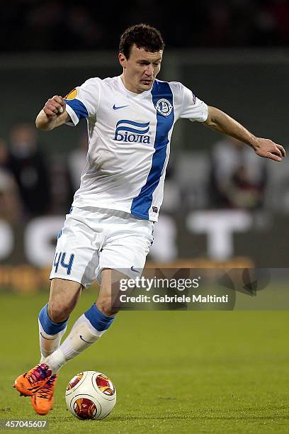 Artem Fedetskiy of FC Dnipro Dnipropetrovsk in action during the Uefa Europa League Group E match between ACF Fiorentina and FC Dnipro Dnipropetrovsk...