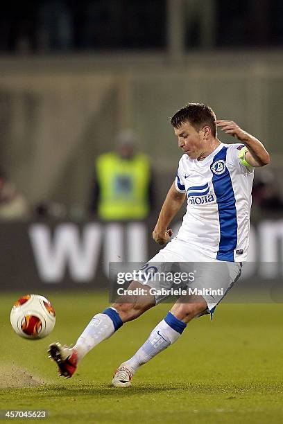 Ruslan Rotan of FC Dnipro Dnipropetrovsk in action during the Uefa Europa League Group E match between ACF Fiorentina and FC Dnipro Dnipropetrovsk at...