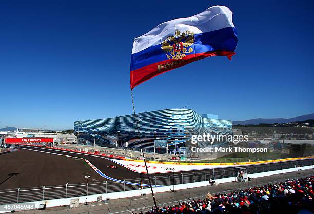 Fernando Alonso of Spain and Ferrari drives during final practice ahead of the Russian Formula One Grand Prix at Sochi Autodrom on October 11, 2014...