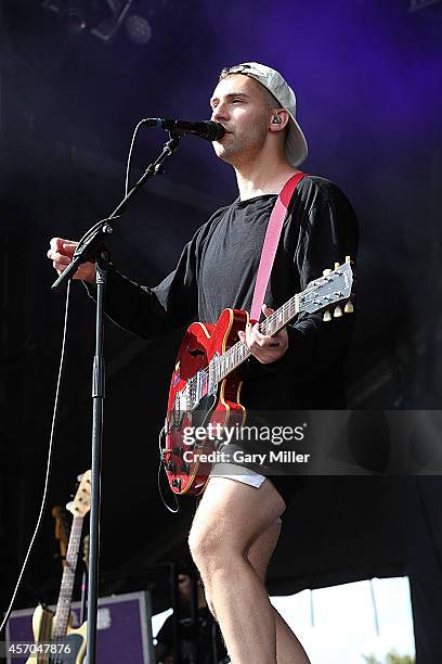 Jack Antonoff of Bleachers performs during the first day of the second weekend of the Austin City Limits Music Festival at Zilker Park on October 10,...