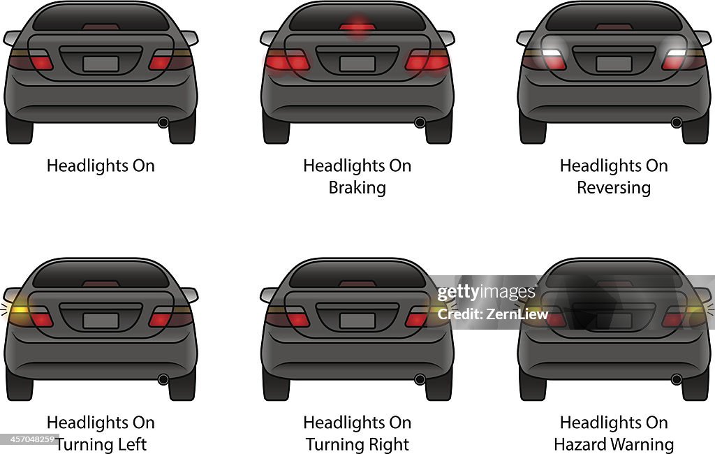 Car Indicators Vector Car Rear Indicators High-Res Vector Graphic - Getty Images