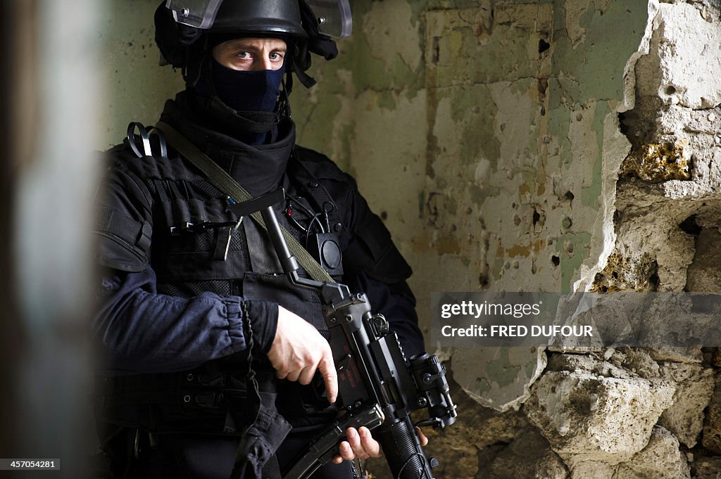 French National Gendarmerie Intervention Group members participate in ...
