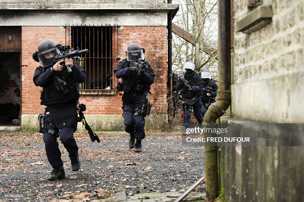 French National Gendarmerie Intervention Group members participate in ...