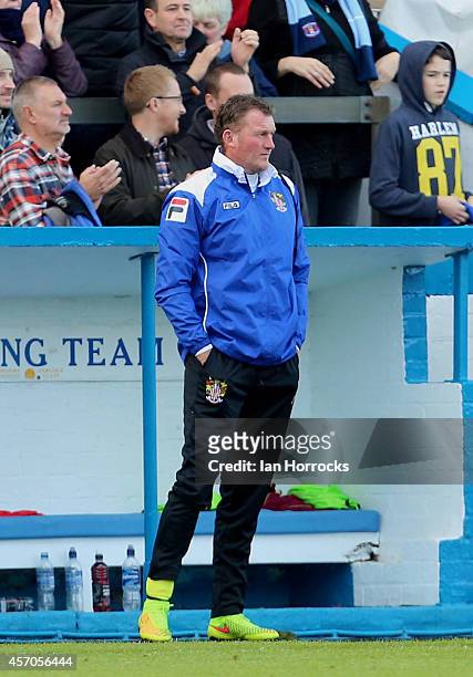 Stevenage substitute goal keeper Dave Beasant during the Sky Bet League Two match between Carlisle United and Stevenage FC at Brunton Park on October...