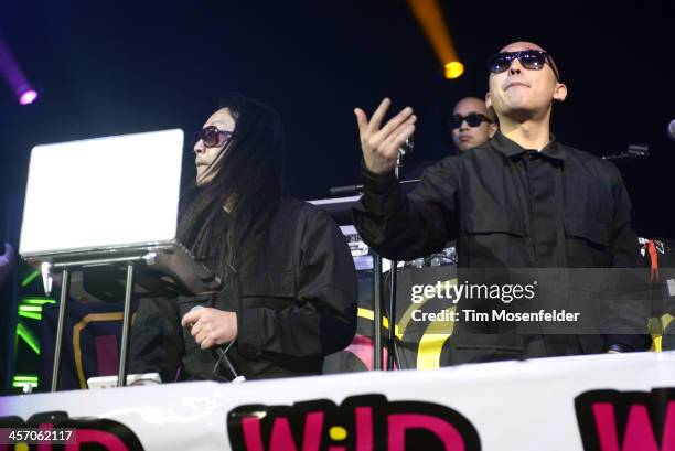 Splif and Prohgress of Far East Movement perform as part of Wild 94.9's Wild Jam at HP Pavilion on December 15, 2013 in San Jose, California.