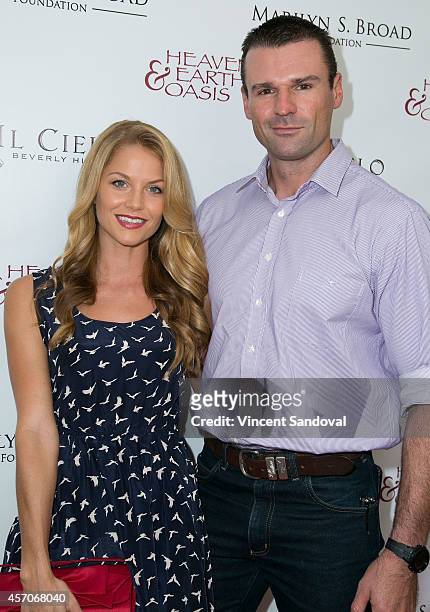 Actress Ellen Hollman and actor Stephen Dunlevy attend the Heaven and Earth Oasis Charity fundraiser at Il Cielo on October 11, 2014 in Beverly...