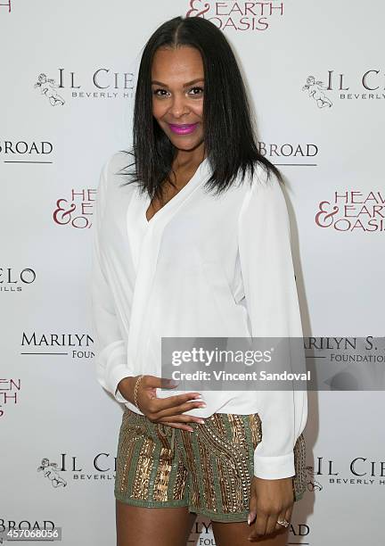 Singer Samantha Mumba attends the Heaven and Earth Oasis Charity fundraiser at Il Cielo on October 11, 2014 in Beverly Hills, California.