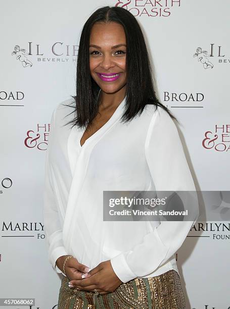 Singer Samantha Mumba attends the Heaven and Earth Oasis Charity fundraiser at Il Cielo on October 11, 2014 in Beverly Hills, California.