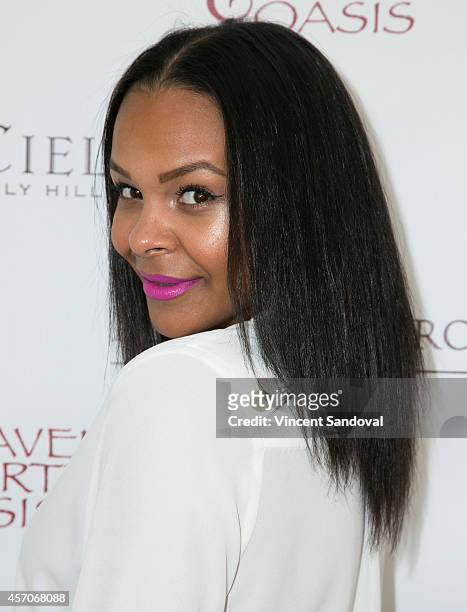 Singer Samantha Mumba attends the Heaven and Earth Oasis Charity fundraiser at Il Cielo on October 11, 2014 in Beverly Hills, California.