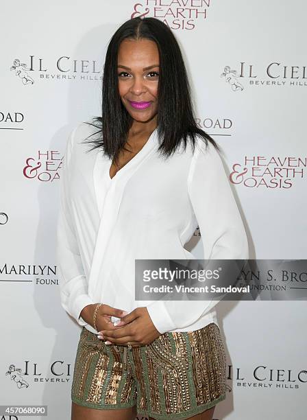 Singer Samantha Mumba attends the Heaven and Earth Oasis Charity fundraiser at Il Cielo on October 11, 2014 in Beverly Hills, California.