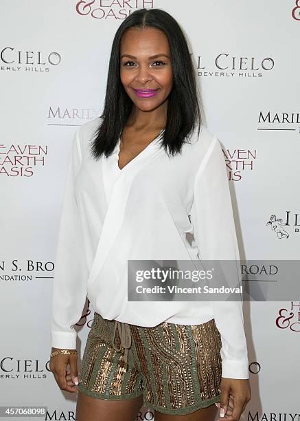 Singer Samantha Mumba attends the Heaven and Earth Oasis Charity fundraiser at Il Cielo on October 11, 2014 in Beverly Hills, California.