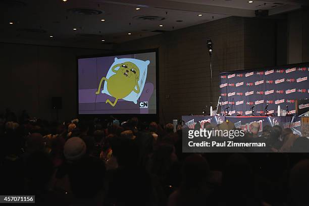 General view of atmosphere at the Cartoon Network Super Panel: CN Anything at New York Comic Con 2014 at Jacob Javitz Center on October 11, 2014 in...