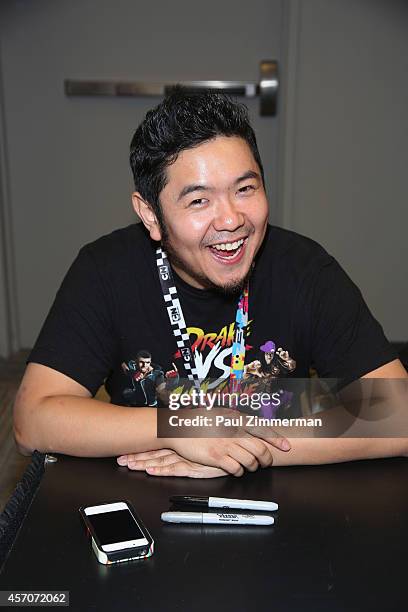 Eric Bauza attends the Cartoon Network Super Panel: CN Anything autograph signing at New York Comic Con 2014 at Jacob Javitz Center on October 11,...