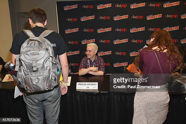 Spencer Rothbell attends the Cartoon Network Super Panel: CN Anything autograph signing at New York Comic Con 2014 at Jacob Javitz Center on October...