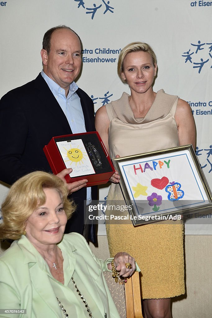 Prince Albert II Of Monaco And Princesss Charlene Visit The Barbara Sinatra Children's Center In Rancho Mirage