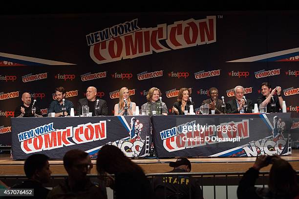 Showrunner Steven S. DeKnight, Charlie Cox, Vincent D'Onofrio, Deborah Ann Woll, Elden Henson, Ayelet Zurer, Vondie Curtis, Bob Gunton, and Toby...