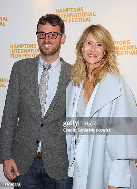 David Nugent and Laura Dern attend The Hampton International Film Festival "Wild" Premiere-Conversation with Laura Dern at The Bay Street Theater on...