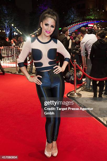 Playmate Mia Gray attends the Adagio Re-Opening on October 11, 2014 in Berlin, Germany.