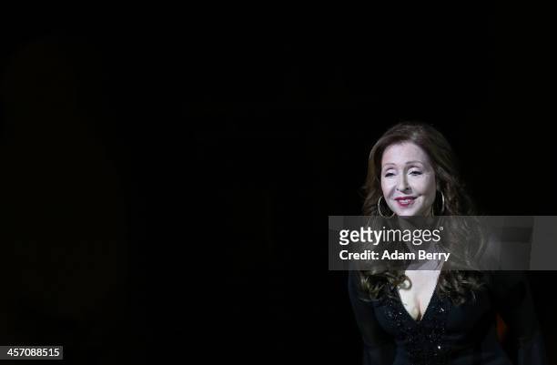 Vicky Leandros performs during a concert at Passionskirche on December 16, 2013 in Berlin, Germany.