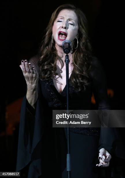 Vicky Leandros performs during a concert at Passionskirche on December 16, 2013 in Berlin, Germany.