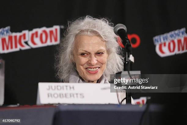 Judith Roberts speaks at The Adult Swim The Heart, She Holler panel during Adult Swim at New York Comic Con 2014 at Jacob Javitz Center on October...