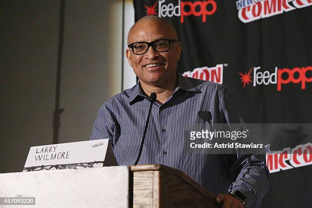Larry Wilmore speaks at The Adult Swim Mike Tyson Mysteries panel during Adult Swim At New York Comic Con 2014 at Jacob Javitz Center on October 11,...