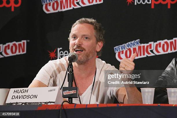 Hugh Davidson speaks at The Adult Swim Mike Tyson Mysteries panel during Adult Swim At New York Comic Con 2014 at Jacob Javitz Center on October 11,...