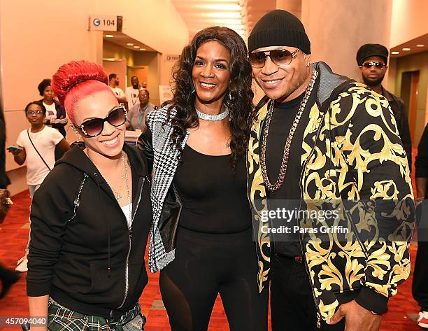 Recording artist Keyshia Cole, television personality Momma Dee, and rapper/actor LL Cool J attend the 2014 V-103 For Sisters Only at Georgia World...