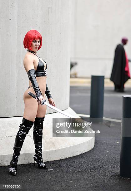 General view of atmosphere during the 2014 New York Comic Con at Jacob Javitz Center on October 11, 2014 in New York City.