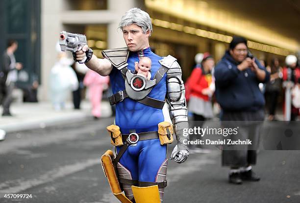 General view of atmosphere during the 2014 New York Comic Con at Jacob Javitz Center on October 11, 2014 in New York City.