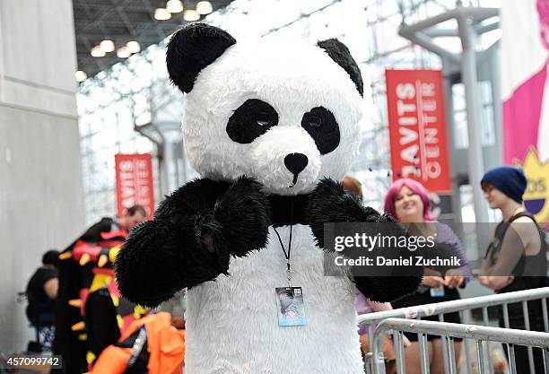 General view of atmosphere during the 2014 New York Comic Con at Jacob Javitz Center on October 11, 2014 in New York City.