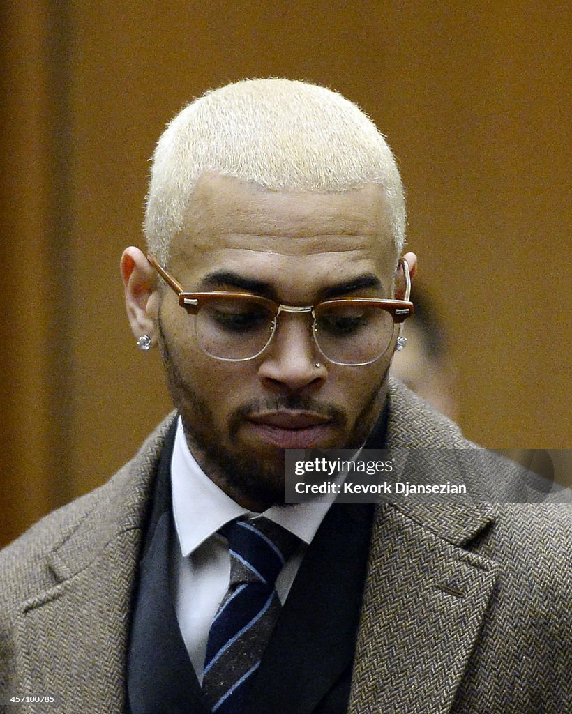 Chris Brown in Court