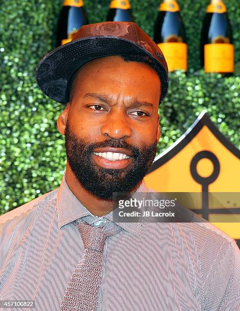 Baron Davis attends the Fifth-Annual Veuve Clicquot Polo Classic at Will Rogers State Historic Park on October 11, 2014 in Pacific Palisades,...
