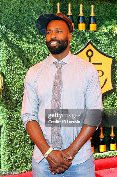 Baron Davis attends the Fifth-Annual Veuve Clicquot Polo Classic at Will Rogers State Historic Park on October 11, 2014 in Pacific Palisades,...