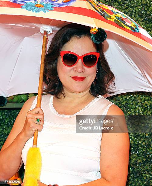 Jennifer Tilly attends the Fifth-Annual Veuve Clicquot Polo Classic at Will Rogers State Historic Park on October 11, 2014 in Pacific Palisades,...