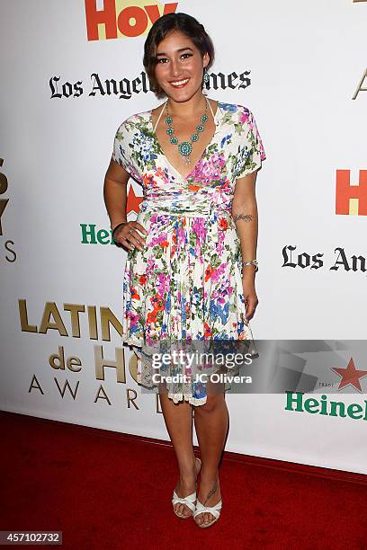 Actress Q'orianka Kilcher attends Latinos De Hoy Awards at The Los Angeles Times Chandler Auditorium on October 11, 2014 in Los Angeles, California.