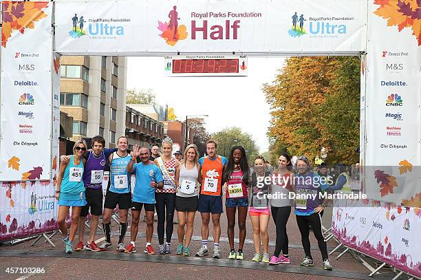 Emily Maitlis, Miss United Kingdom Kirsty Rose, Sophie Raworth, Ben Fogle, Andy Goldstein, Katie Piper and Richard Herring attend a photocall ahead...