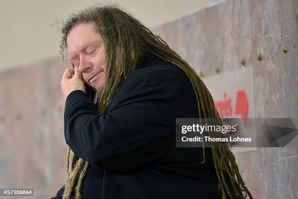 Jaron Lanier seen during the award ceremony at Paulskirche on October 12, 2014 in Frankfurt am Main, Germany. American born computer scientist,...