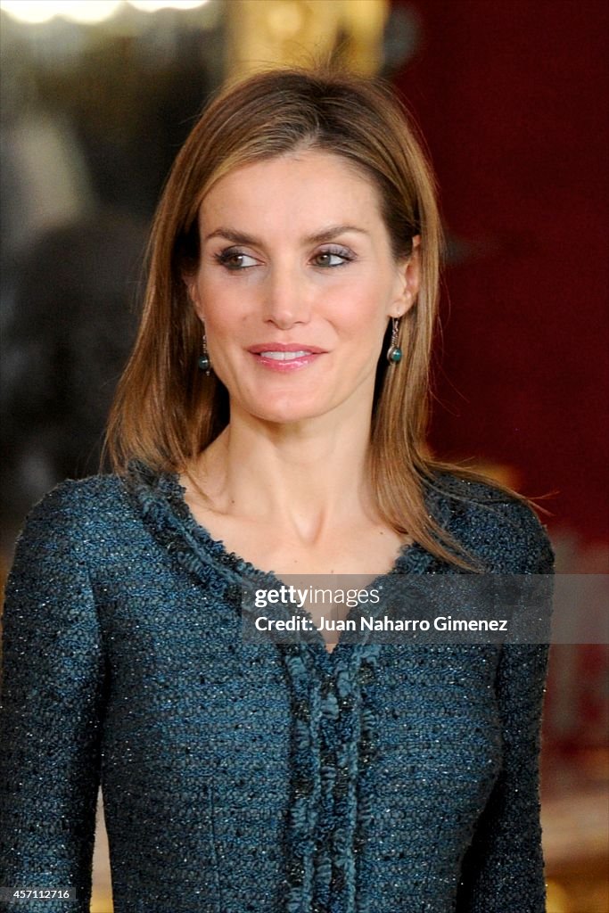 Attends Spain's National Day Royal Reception in Madrid