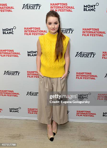 Actress Kaitlyn Dever attends Variety's 10 Actors To Watch Brunch with Hilary Swank during the 2014 Hamptons International Film Festival on October...