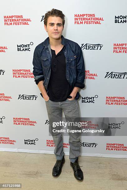 Paul Wesley attends Variety's 10 Actors To Watch Brunch with Hilary Swank during the 2014 Hamptons International Film Festival on October 12, 2014 in...