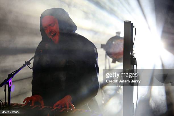 Sohn performs at Hebbel am Ufer during a concert on October 12, 2014 in Berlin, Germany.