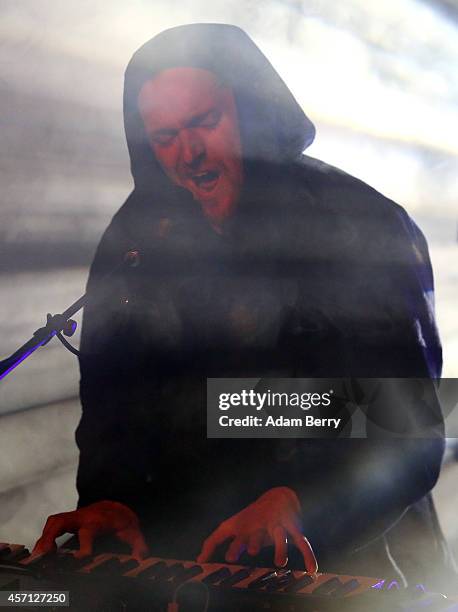 Sohn performs at Hebbel am Ufer during a concert on October 12, 2014 in Berlin, Germany.