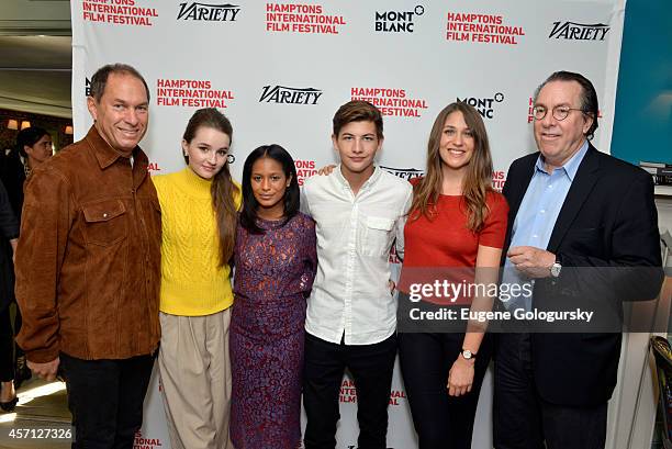 Stuart Match Suna, Kaitlyn Dever, Iesha Reed, Tye Sheridan, Lola Kirke and Steven Gaydos attend Variety's 10 Actors To Watch Brunch with Hilary Swank...