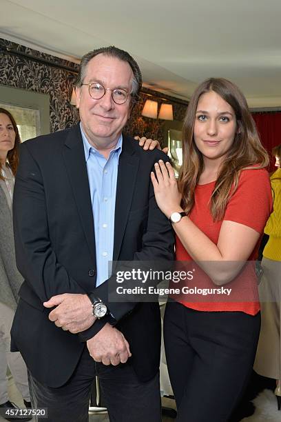 Lola Kirke and Executive Editor at Variety Steven Gaydos attend Variety's 10 Actors To Watch Brunch with Hilary Swank during the 2014 Hamptons...