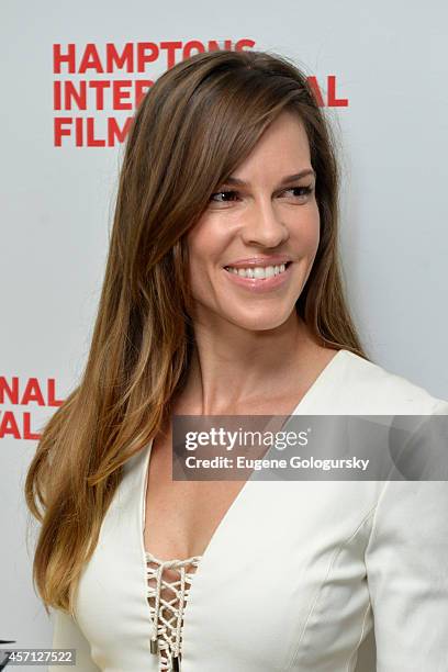 Hilary Swank attends Variety's 10 Actors To Watch Brunch with Hilary Swank during the 2014 Hamptons International Film Festival on October 12, 2014...