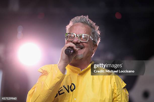 Mark Mothersbaugh of Devo performs at CBGB Music & Film Festival 2014 - Times Square Concerts on October 12, 2014 in New York City.