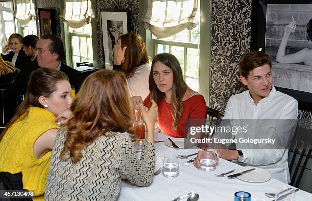 Steven Gaydos, Lola Kirke, Tye Sheridan, Guest and Kaitlyn Dever attend Variety's 10 Actors To Watch Brunch with Hilary Swank during the 2014...